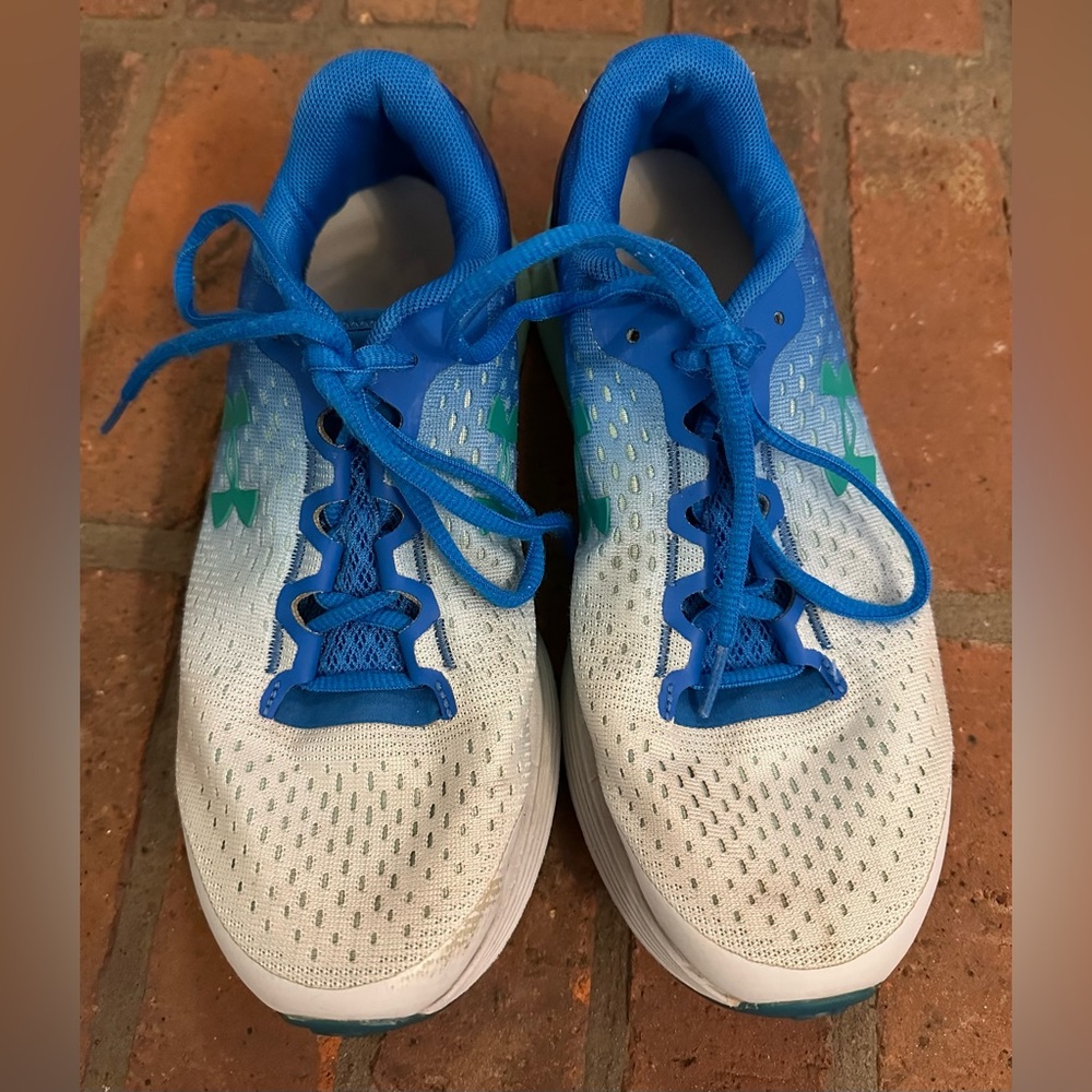 Under Armour Girls Charged Bandit 4 Athletic Running Gym Shoes Sneakers Ombre 6Y